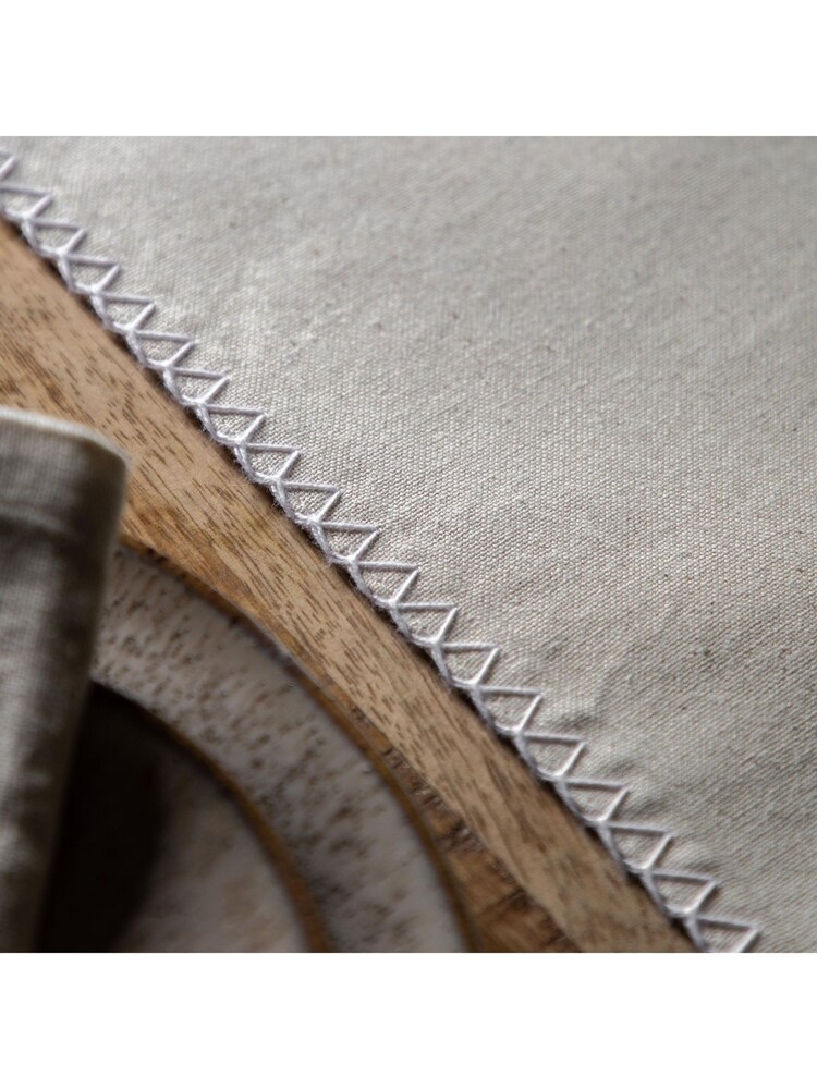 Gallery Home Cream Linen Effect Small Table Runner - Image 2 of 6