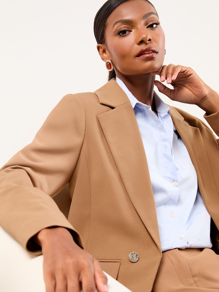 Lipsy Camel Relaxed Blazer - Image 4 of 4