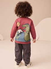 Burgundy Red Sweatshirt and Utility Joggers Set (3mths-7yrs) - Image 1 of 9