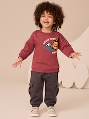 Burgundy Red Sweatshirt and Utility Joggers Set (3mths-7yrs) - Image 2 of 9