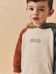 Ecru Off White and Charcoal Grey Colourblock - Комплект из толстовки с капюшоном и брюк-джоггеров в стиле колор-блок (3мес.-7лет) - Image 3 of 8