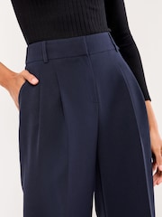 Lipsy Navy Premium Wide Leg Trousers - Image 2 of 4