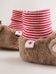 Brown Christmas Reindeer Baby Sensory Sock Top Boots (0-18mths) - Image 5 of 6
