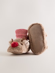 Brown Christmas Reindeer Baby Sensory Sock Top Boots (0-18mths) - Image 6 of 6