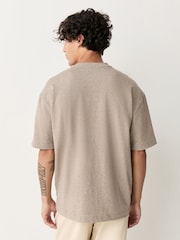 Neutral Marl Relaxed Fit Heavyweight T-Shirt - Image 4 of 8