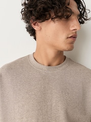 Neutral Marl Relaxed Fit Heavyweight T-Shirt - Image 5 of 8