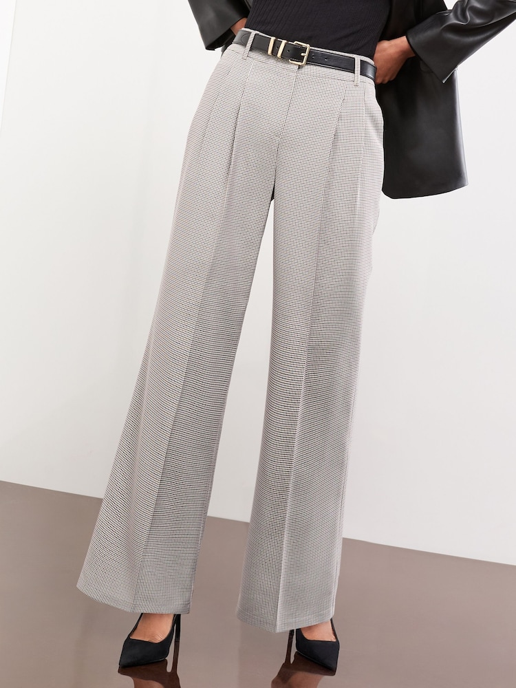 Lipsy Grey Check Trousers - Image 1 of 4 Lipsy Grey Check Trousers - Image 1 of 4