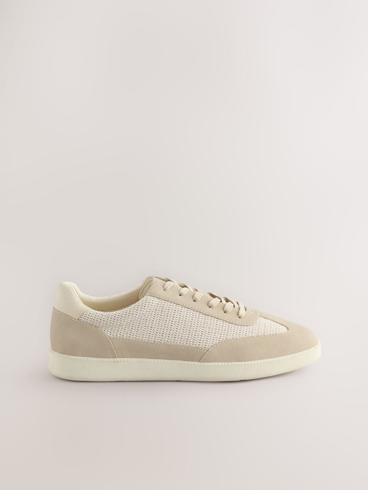 Neutral Casual Knitted Trainers - Image 1 of 6