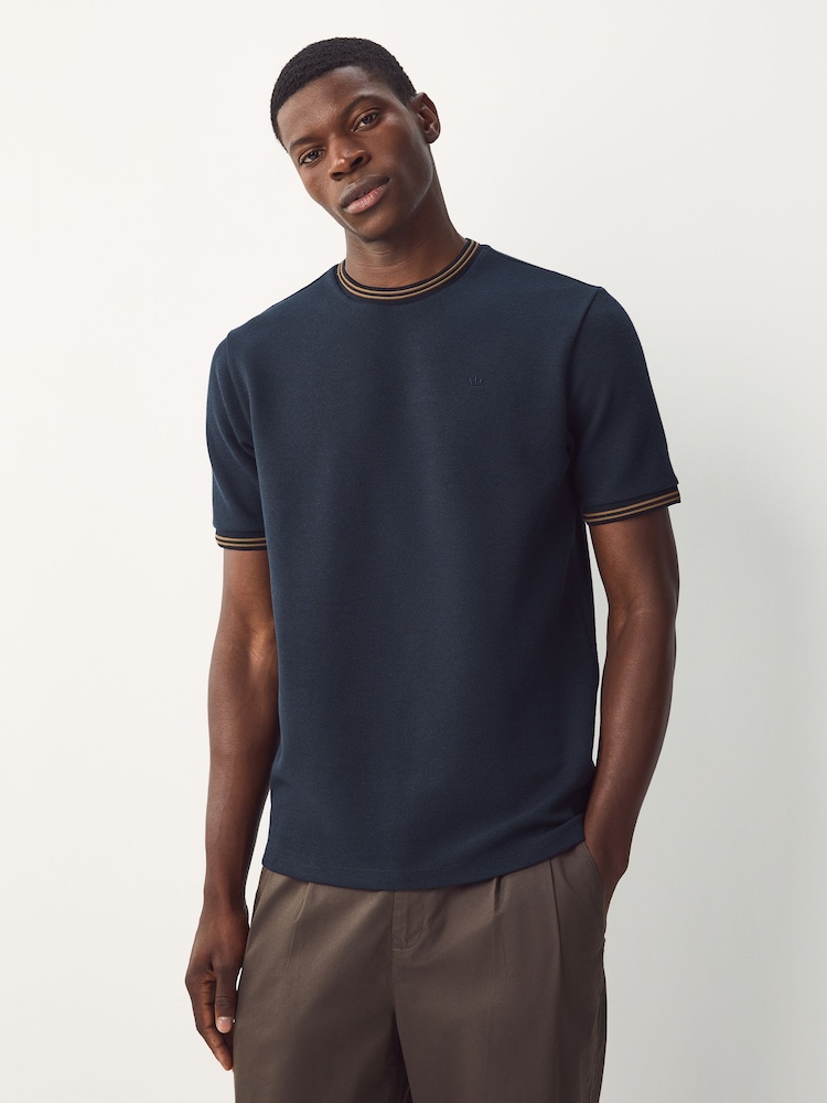 Navy Tipped T-Shirt - Image 1 of 8
