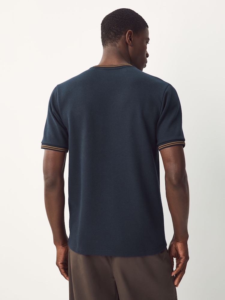 Navy Tipped T-Shirt - Image 2 of 8
