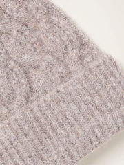 FatFace Oatmeal Cable Beanie - Image 2 of 2