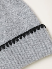 FatFace Ivy Grey Whipstitch Beanie - Image 2 of 2