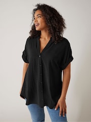 Evans Yoke Button Thru Grown On Sleeve Blouse - Image 1 of 5