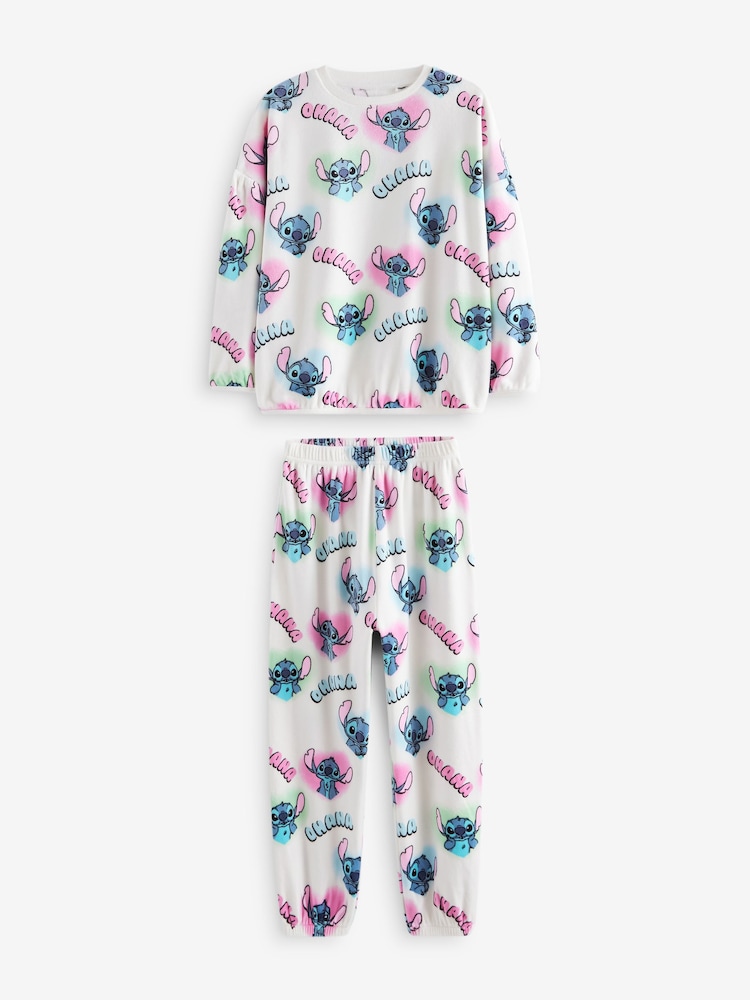 White Lilo & Stitch Cosy Fleece Pyjamas (3-16yrs) - Image 11 of 11
