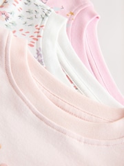 Pink/Cream Unicorn Short Pyjamas 3 Pack (9mths-12yrs) - Image 11 of 12