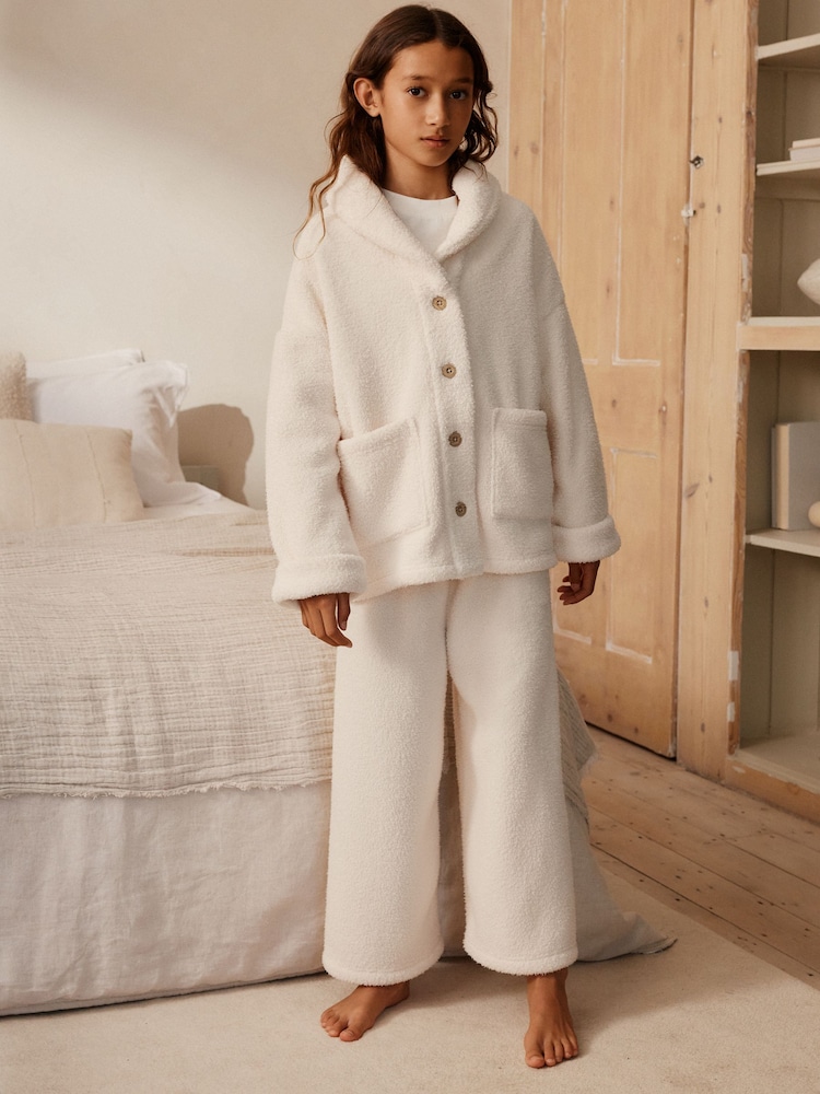 Cream Fleece Cardigans Set (3-16yrs) - Image 1 of 4 Cream Fleece Cardigans Set (3-16yrs) - Image 1 of 4