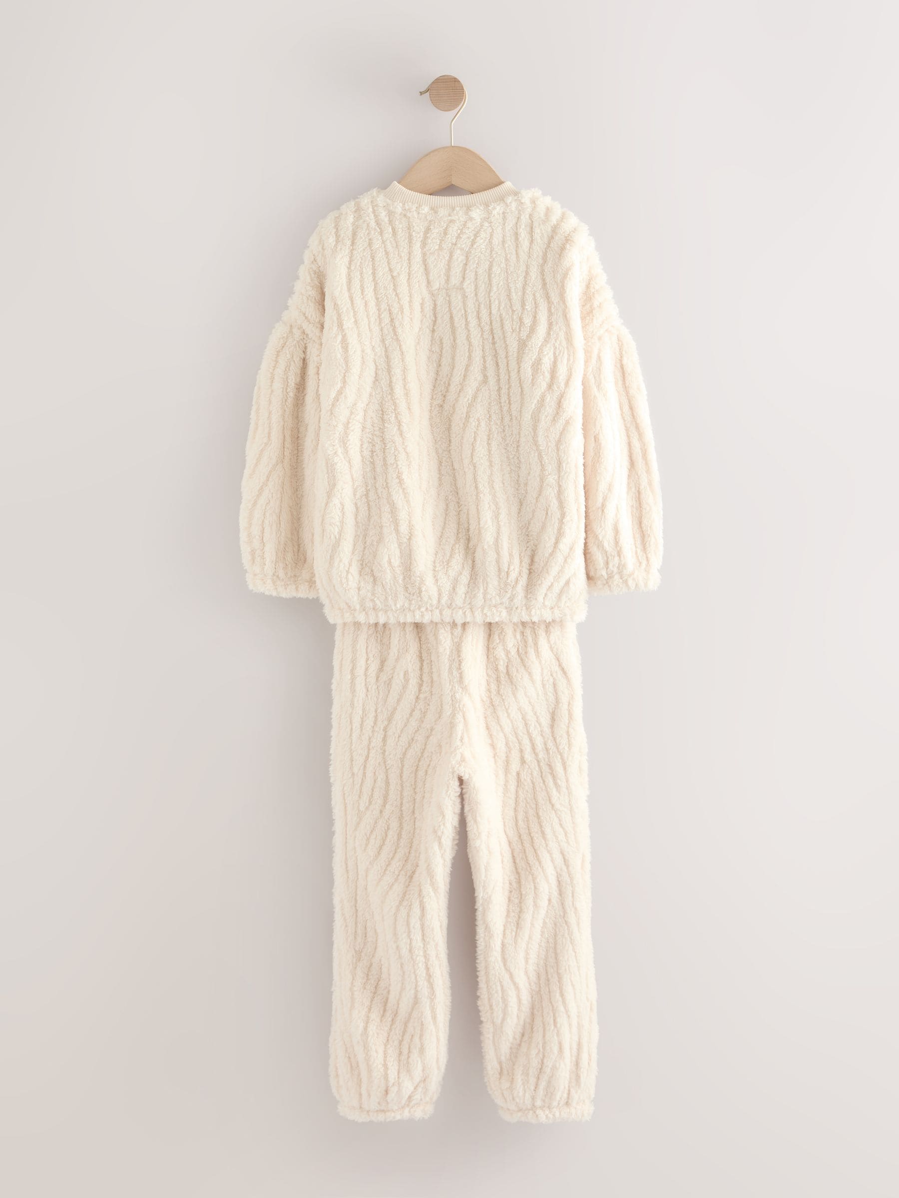 Buy Cream Fleece Jacquard Pyjamas Set 2 Piece (2-16yrs) from the