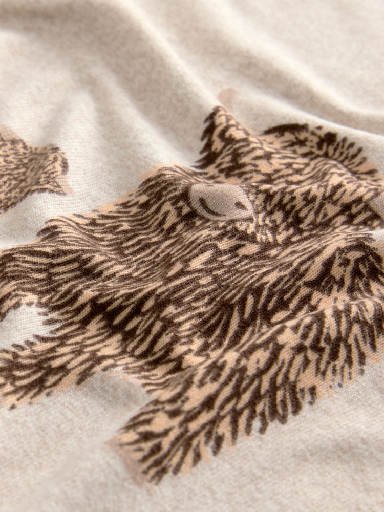 Ecru Hamish The Highland Cow Cosy Nightie - Image 2 of 3 Ecru Hamish The Highland Cow Cosy Nightie - Image 2 of 3