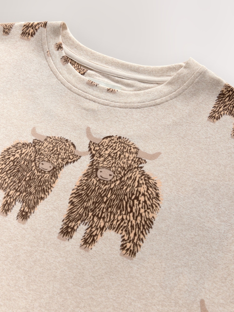 Ecru Hamish The Highland Cow Cosy Nightie - Image 3 of 3