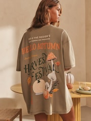 Khaki Green Autumn 100% Cotton Nightie - Image 1 of 4