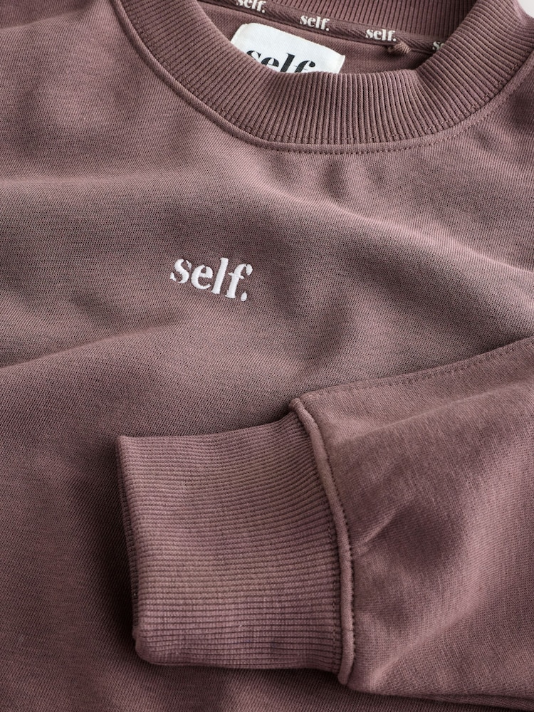 Brown Self. Crew Neck Sweatshirt - Image 7 of 7