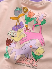 Pink Lucky Dog - Set aus Kurzarm-Oberteil und Shorts aus 100 % Baumwolle (3M.–7J.) - Bild 12 von 12