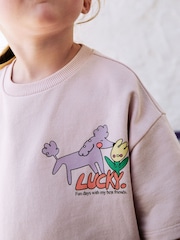 Pink Lucky Dog - Set aus Kurzarm-Oberteil und Shorts aus 100 % Baumwolle (3M.–7J.) - Bild 7 von 12