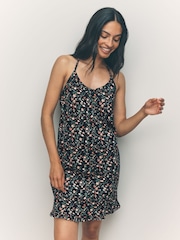 Navy Ditsy Print Slip Nightie - Image 2 of 8
