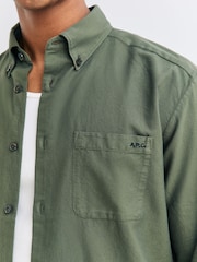 A.P.C. Green Chemise Mateo Logo Shirt - Image 3 of 5