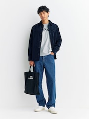 A.P.C. Grey Large Logo Standard T-Shirt - Image 2 of 4
