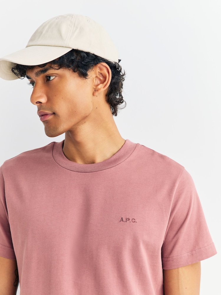 A.P.C. Pink Standard APC Brode T-Shirt - Image 5 of 5