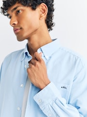 A.P.C. Light Blue Chemise Mateo Logo Shirt - Image 5 of 5