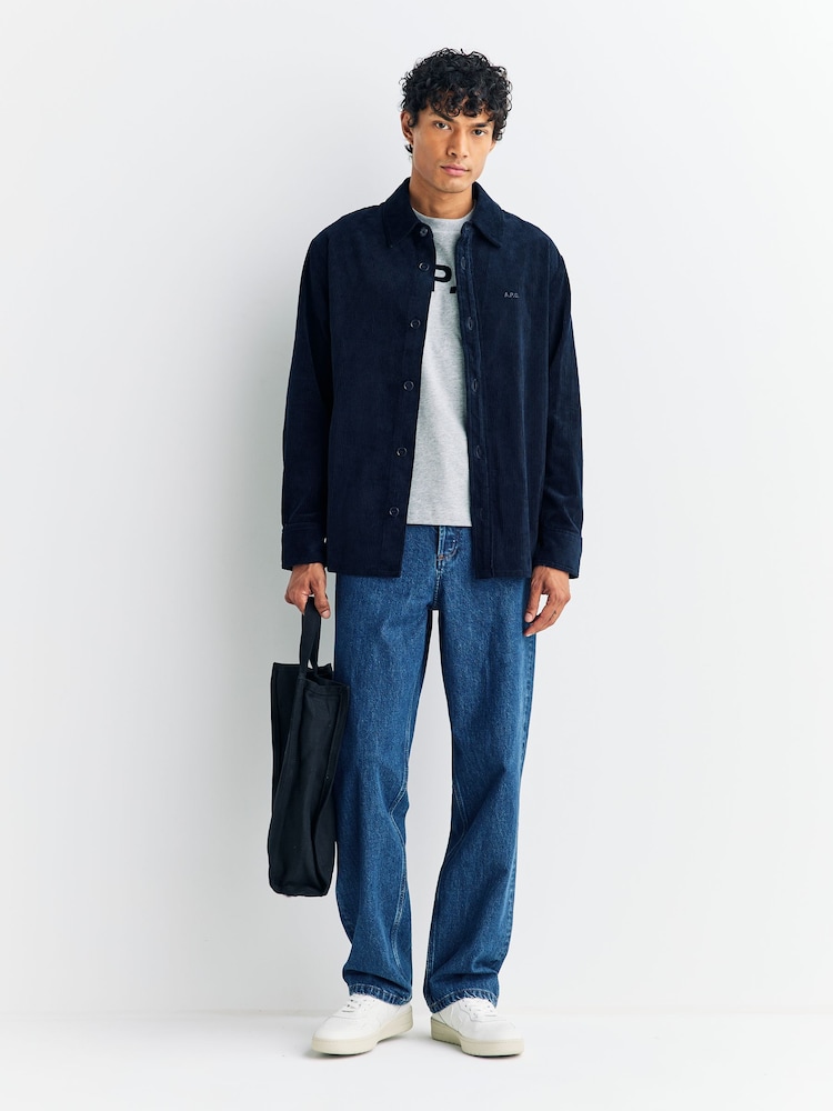 A.P.C. Blue Surchemise Bobby Corduroy Jacket - Image 2 of 6
