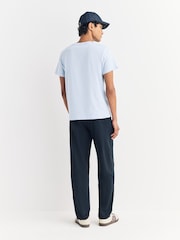 A.P.C. Light Blue Large Logo Standard T-Shirt - Image 4 of 5