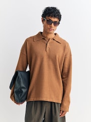A.P.C. Brown Manuel Polo Jumper - Image 1 of 6