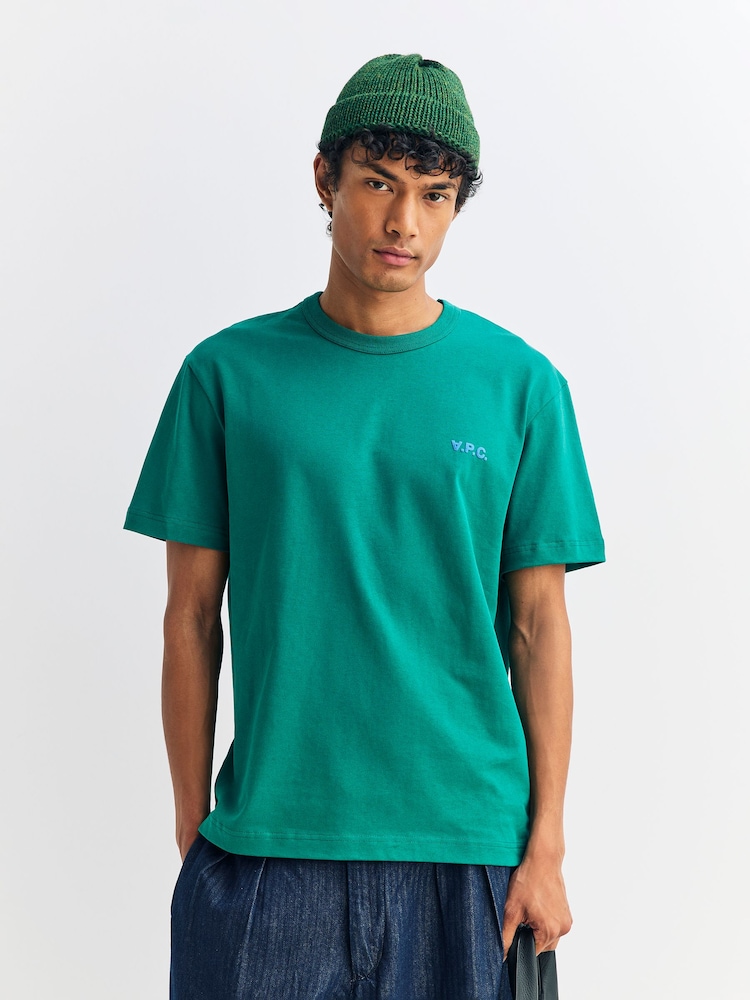 A.P.C. Green Boxy Petit VPC T-Shirt - Image 1 of 6