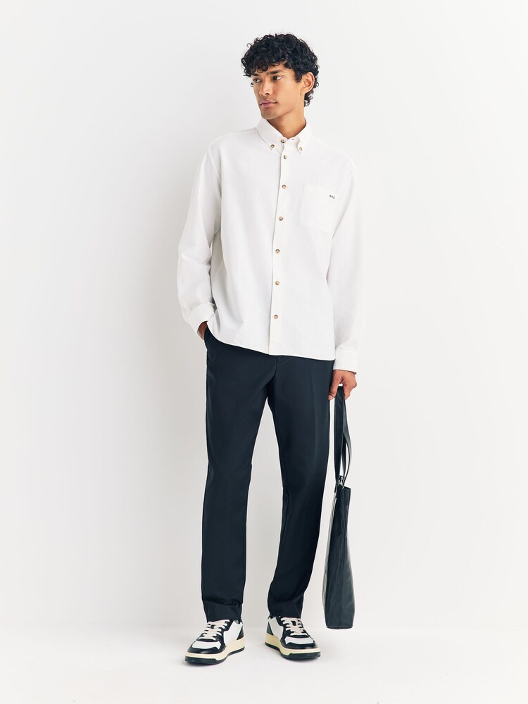 A.P.C. Cream Chemise Mateo Logo Shirt - Image 2 of 4