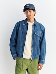 A.P.C. Blue Blouson Fabrizio Zippe Jacket - Image 1 of 5