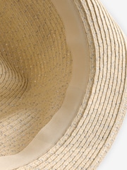 Angels By Accessorize Natural Girls Beaded Band Straw Hat - Image 3 of 3