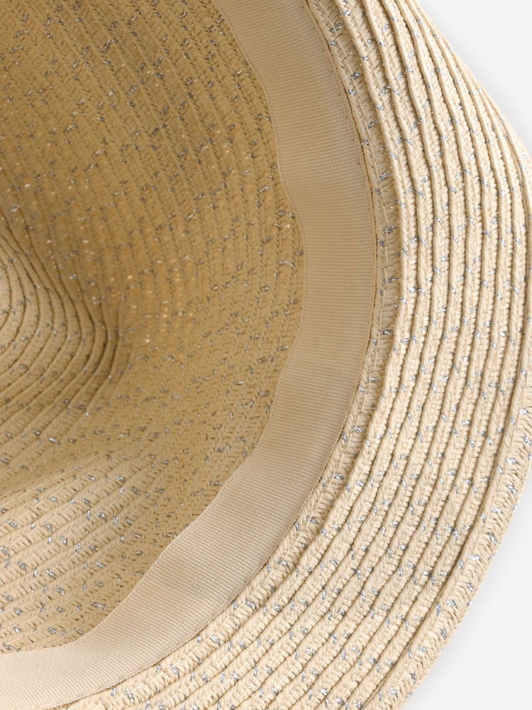 Angels By Accessorize Natural Girls Beaded Band Straw Hat - Image 3 of 3