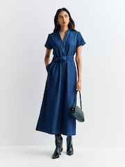 A.P.C. Blue Annelie Robe - Image 1 of 4