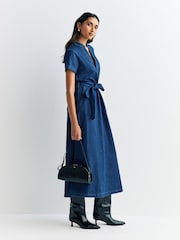A.P.C. Blue Annelie Robe - Image 3 of 4