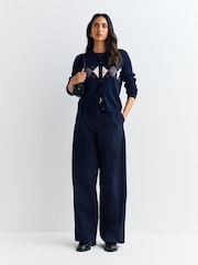 A.P.C. Blue Pantalon Veronica Trousers - Image 1 of 6