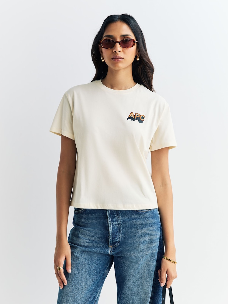 A.P.C. Cream T-Shirt - Image 1 of 5