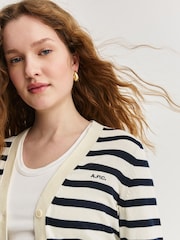 A.P.C. Black/White Gaelle Cardigan - Image 5 of 6