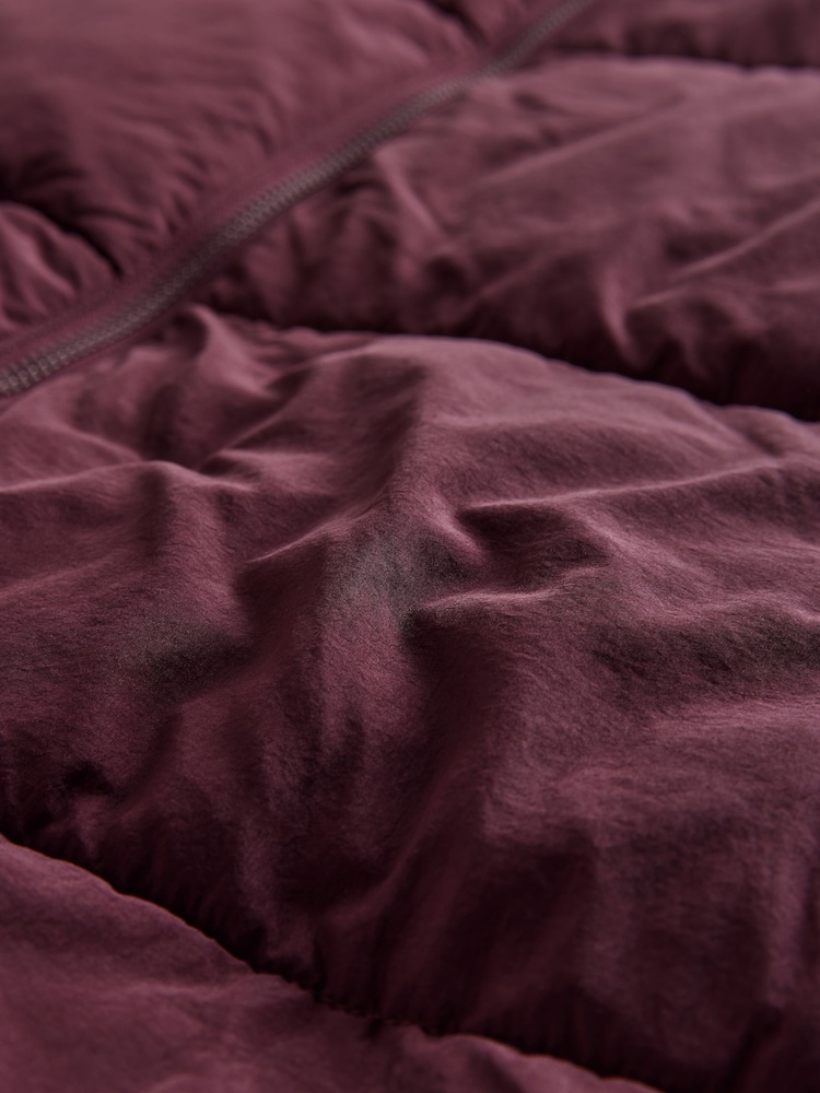The Set Burgundy Red Hooded Longline Padded Maxi Coat - Image 2 of 3