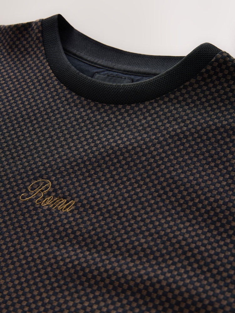 Bronze Jacquarded Pattern Smart T-Shirt - Image 2 of 3