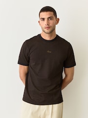 Bronze Jacquarded Pattern Smart T-Shirt - Image 4 of 8