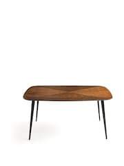 La Redoute Intérieurs Walnut Watford Vintage-Style 6 Seater Dining Table - Image 1 of 3