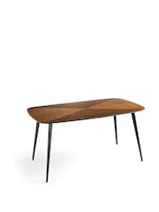 La Redoute Intérieurs Walnut Watford Vintage-Style 6 Seater Dining Table - Image 2 of 3